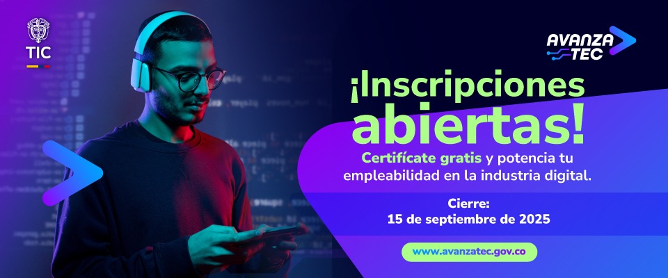 Imagen diseñada para Avanza TEC 'Inscripciones Abiertas'